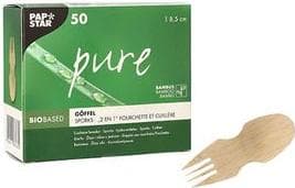 PAPSTAR fingermadsske "ren", 85 mm, naturlig fremstillet af bambus, biologisk nedbrydelig og komposterbar, - 1 stk (88768)