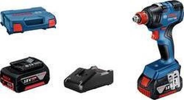 Bosch GDX 18V-200 Professional - Slagnøgle - ledningsfri - 1/4" unbraconfatning, 1/2" firkantet fatning - 350 N m - 2 batterier - 18 V