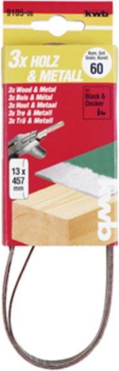kwb 910510 slipbandssats, korn 100 (L x B) 457 mm x 13 mm, 3 stycken (910510)