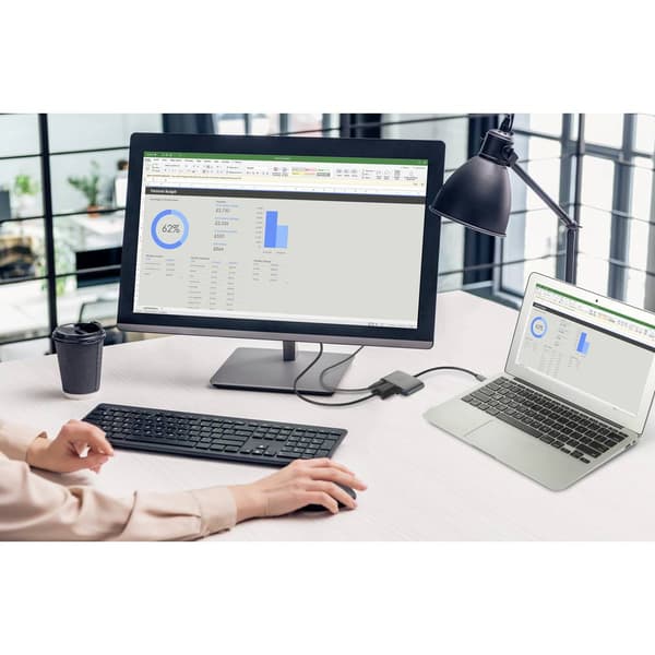 Renkforce USB-C®, VGA Adapter [1x USB-C® hane - 1x USB-C® hona (Power Delivery) , VGA hona, USB 3.2 Gen 1 A hona (USB 3