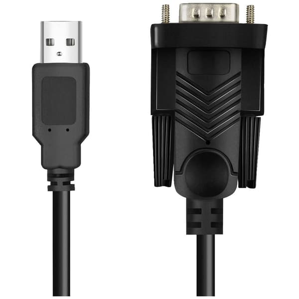 LogiLink Seriell Adapter [1x USB 2.0 A hane - 1x D-SUB hane 9-pol] 1.5 m Svart