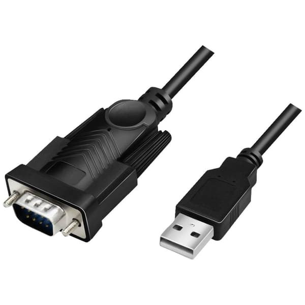 LogiLink Seriell Adapter [1x USB 2.0 A hane - 1x D-SUB hane 9-pol] 1.5 m Svart