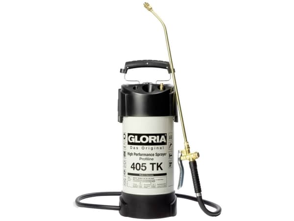 GLORIA 405 TK Profiline, Håndbasert sprøytepistol, 5 l, 8 l, Sort, Hvit, Plast, Messing