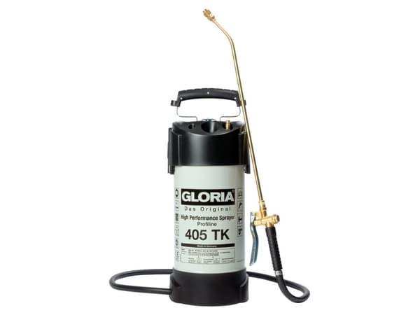 GLORIA 405 TK Profiline, Håndbasert sprøytepistol, 5 l, 8 l, Sort, Hvit, Plast, Messing