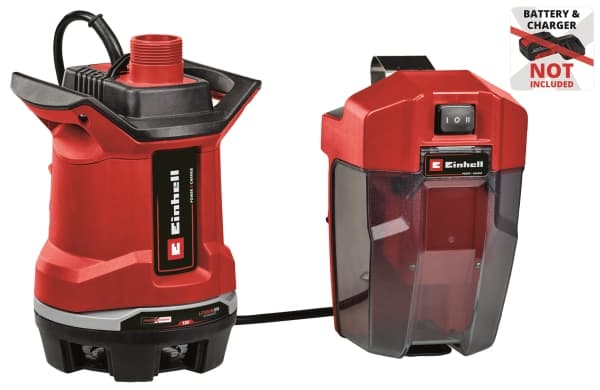Einhell GE-DP 18/25 Li, 153 W, Batteri, 0,5 stang, 7500 l/t, Sort, Rød - SOLO