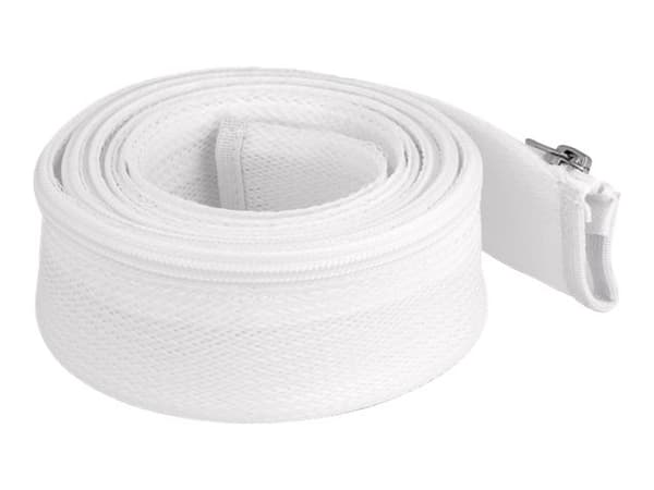 Delock - Flätad ärm - 50 mm diameter with zip fastener - 2 m - vit