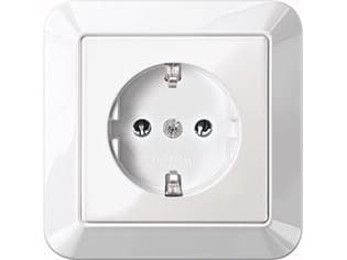 Merten MEG2301-1019, CEE 7/3, CEE 7/4, Vit, Termoplast, 250 V, 16 A