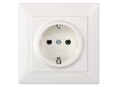 Siemens 5UB1580, Typ F, Vit, Termoplast, IP20, VDE, 250 V