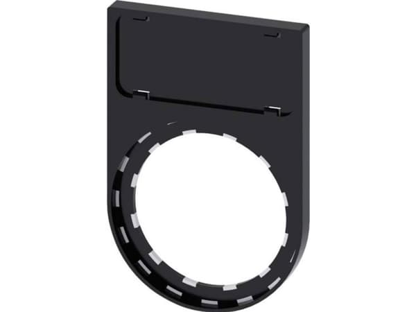 Siemens etiketthållare platt rundad svart 12.5x 27mm ( 3SU19000AR100AA0 )