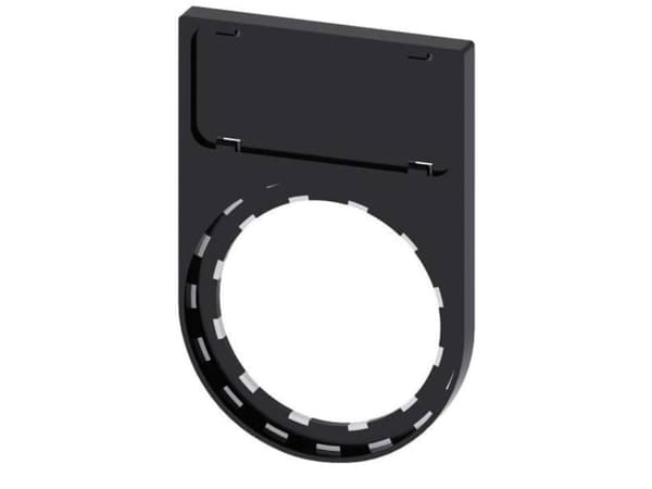 Siemens etiketthållare platt rundad svart 12.5x 27mm ( 3SU19000AR100AA0 )