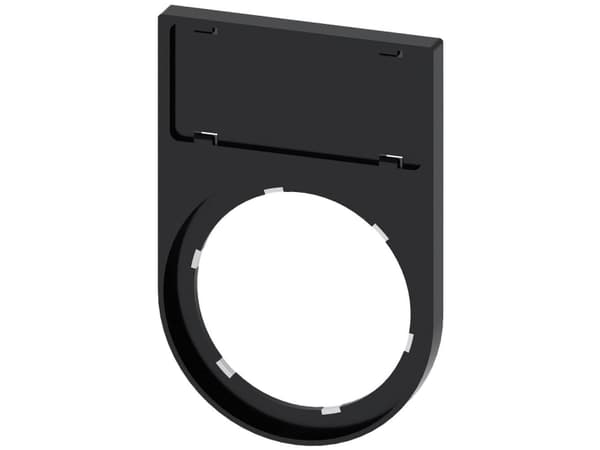 Siemens etiketthållare platt rundad svart 12.5x 27mm ( 3SU19000AR100AA0 )