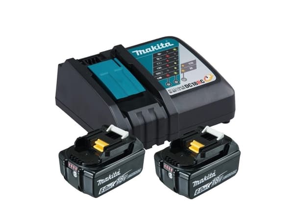 Makita 199480-6, Akku- ja laturisarja, litium-ioni (Li-Ion), 6 At, 18 V, Makita, 2 kpl