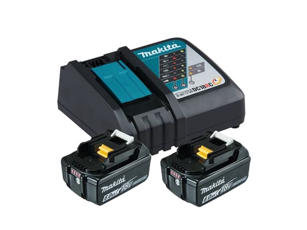 Makita 199480-6, Akku- ja laturisarja, litium-ioni (Li-Ion), 6 At, 18 V, Makita, 2 kpl