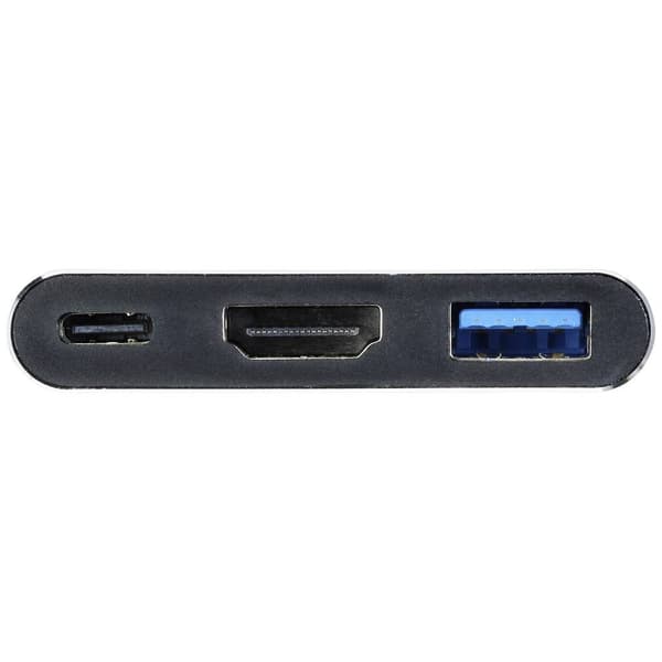 Renkforce RF-5133676 USB-C® / HDMI Adapter [1x USB-C® hane - 1x HDMI hona, USB-C® hona (Power Delivery) , USB-A] Svart