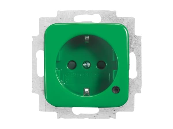 Busch-Jaeger 2CKA002013A5466, Tyyppi F, 2P+E, Vihreä, Teho, 250 V, 16 A