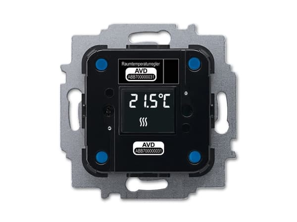 Busch-Jaeger 2CKA006200A0051, Termostatisk aktuator, LCD, IP20, Sort, Grå, Busch-free@home, RoHS, CE