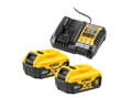 Miniatyrbild 1 av 5: DeWALT DCB1104P2-QW, Set med batteri och laddare, Litium-Ion (Li-Ion), 5 Ah, 18 V, Borr, Elektriskt multiverktyg, Eldriven skruvdragare, Borrhammare,