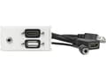 Miniatyrbild 3 av 3: VivoLink - Stikkontaktpanel - 3,5 mm minibuss, HDMI, USB Typ A