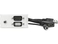Miniatyrbild 2 av 3: VivoLink - Stikkontaktpanel - 3,5 mm minibuss, HDMI, USB Typ A
