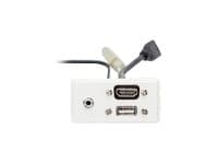 VivoLink - Stikkontaktpanel - 3,5 mm minibuss, HDMI, USB Typ A
