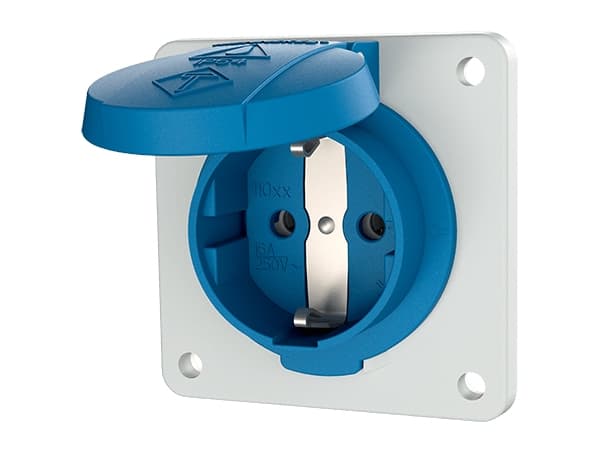 MENNEKES 11011F, Tyyppi F, 2P+E, Sininen, Valkoinen, IP54, 230 V, 16 A