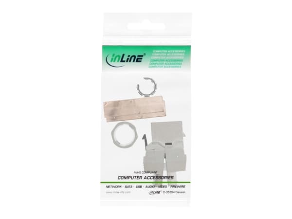 InLine 76202G, RJ-45, Honkoppling, Cat8.1, 1 styck