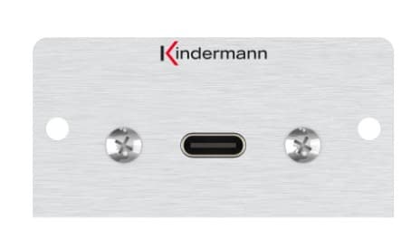 Kindermann 7444000549, USB C, 1 moduuli(t), USB 3.2 Gen 1 (3.1 Gen 1), alumiini, alumiini, 50 mm