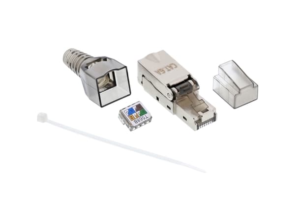 InLine 76204A, RJ45, Metallinen, Läpinäkyvä, Metalli, Muovi, Cat6a, 1 kpl, Muovipussi