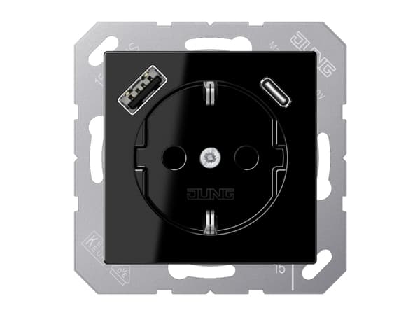 JUNG A1520-15CASW, Tyyppi F, 5 - 35 °C, Muovi, IP20, 16 A, 50/60 Hz