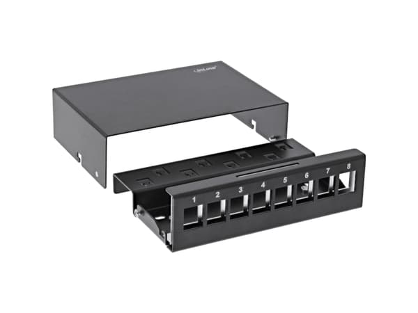 InLine 76268S, Platt, Svart, RJ-45, Honkoppling, -40 - 70 ° C, -40 - 70 ° C