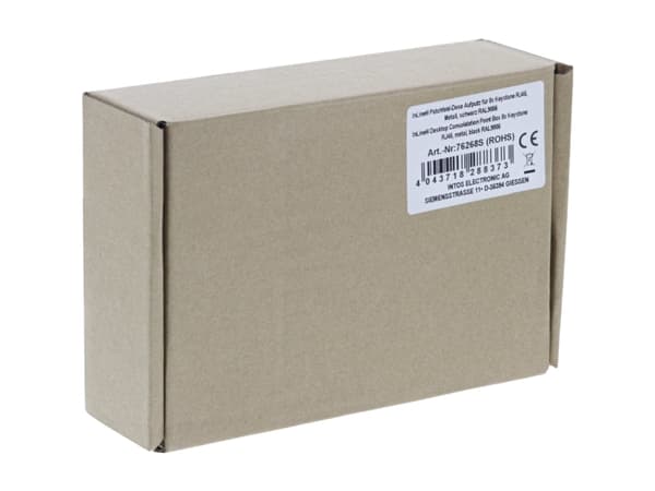 InLine 76268S, Platt, Svart, RJ-45, Honkoppling, -40 - 70 ° C, -40 - 70 ° C