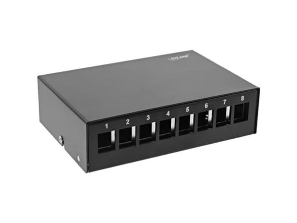 InLine 76268S, Platt, Svart, RJ-45, Honkoppling, -40 - 70 ° C, -40 - 70 ° C