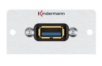 Kindermann 7444000529, USB, 1 moduuli(t), USB 3.2 Gen 1 (3.1 Gen 1), alumiini, alumiini, 50 mm