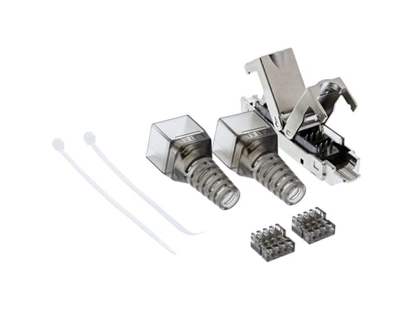 InLine 69992D, LC, Grå, Metallisk, Vit, Cat6a, 1 styck