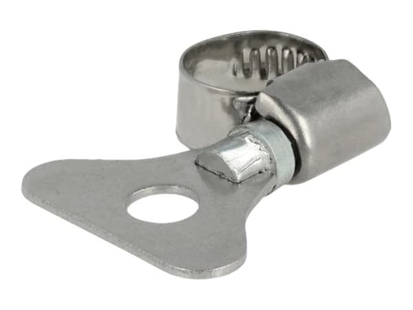 DeLOCK 19570, Butterfly clamp, Ruostumaton teräs, Metalli, Muovipussi, 8 mm, 1,2 cm