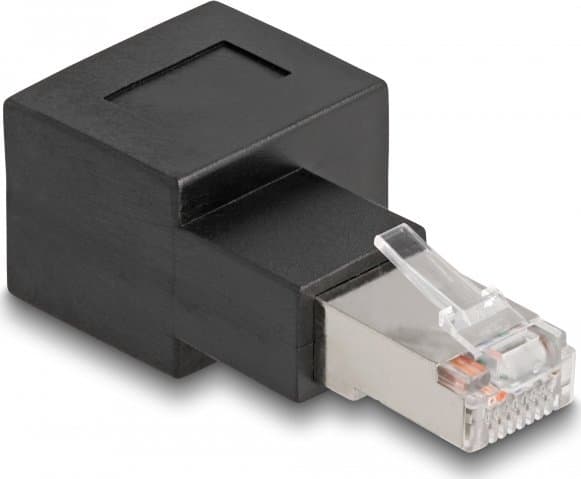 Delock - Verkkosovitin - RJ-45 (uros) oikeakulmainen RJ-45 (naaras) - CAT 6a