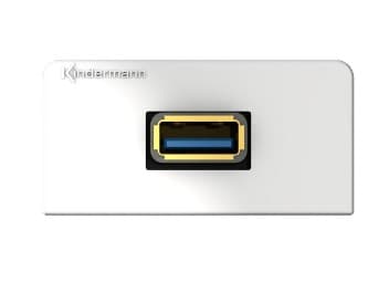 Kindermann 7456000529, USB, 1 moduuli(a), USB 3.2 Gen 1 (3.1 Gen 1), Valkoinen, Muovi, 5 V Vit