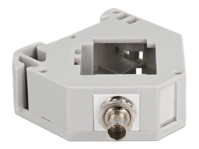 Delock - Adapter för montering av trapetsjack på DIN-skena - ST - grå, vit