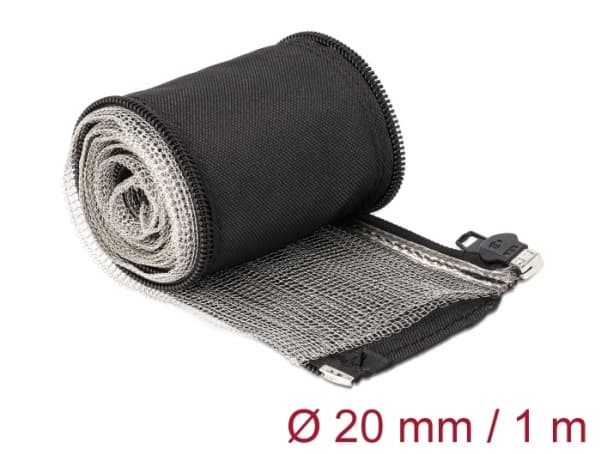 Delock - Kabelhanteringsfodral - zippered - 1 m - svart