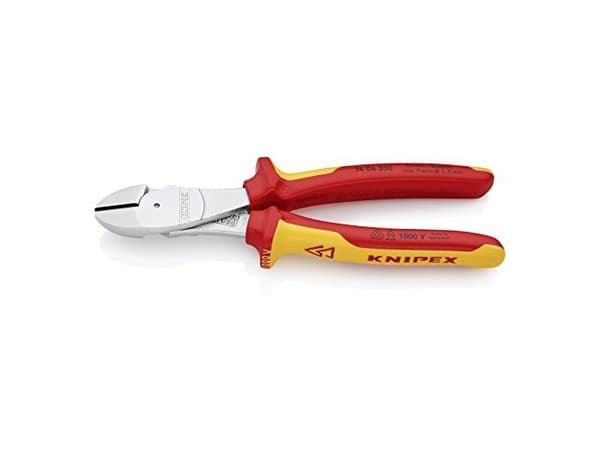 Knipex 74 06 200, Sivuleikkurit, Kromivanadiini-teräs, Muovi, Oranssi, Punainen, 200 mm, 308 g