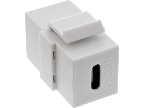 InLine Snap-in-modul - 1 USB-C-uttag - vit ( 76201W )