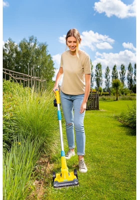 GLORIA FineCut, Trådkutter, Blad, D-sløyfet håndgrep, Gult, 25 cm, Batteri