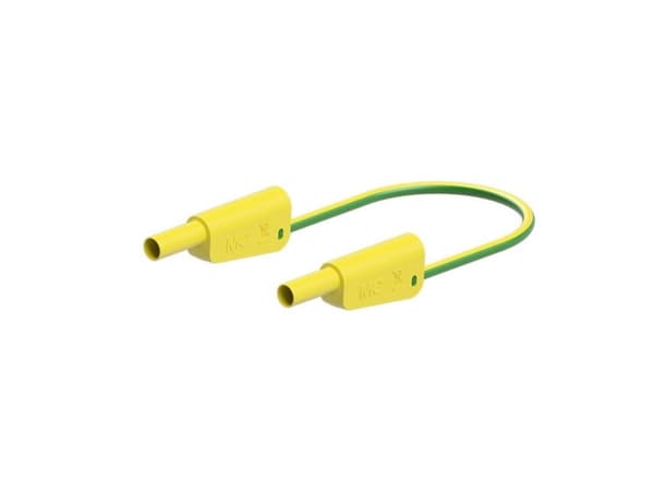 Stäubli SLK-4A-F25 Testijohto [ - ] 25 cm Keltainen, vihreä 1 kpl 1 kpl