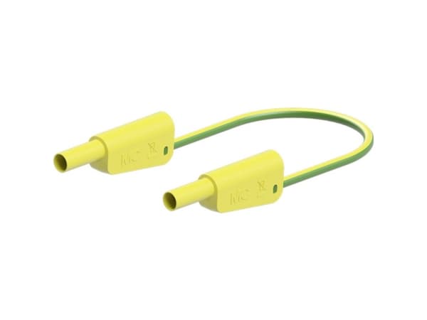 Stäubli SLK-4A-F25 Testijohto [ - ] 25 cm Keltainen, vihreä 1 kpl 1 kpl