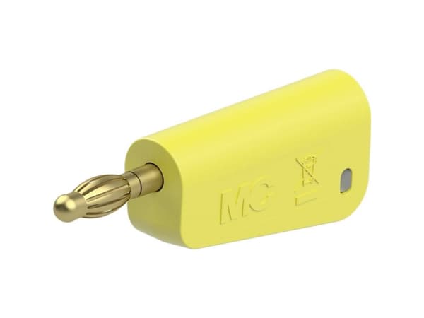 Stäubli LM-4A-39 Lamelstik Stik Pindiameter: 4 mm Gul 1 stk