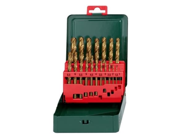 Metabo 627156000 HSS Metallspiralborrset med 19 delar TiN DIN 338 Cylinderskaft 1 set