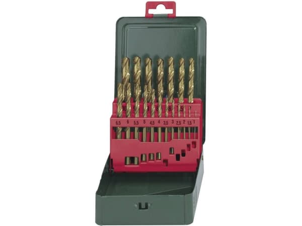 Metabo 627156000 HSS Metallspiralborrset med 19 delar TiN DIN 338 Cylinderskaft 1 set