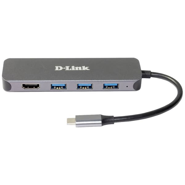 D-Link DUB-2333 5 Port USB-C® (USB 3.1) Multiport Hubb Antracit