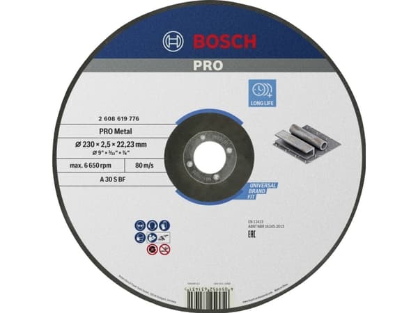 Bosch Accessories Standard for Metal 2608619776 Skæreskive forkrøppet 230 mm 22.23 mm 1 stk
