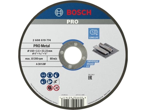 Bosch Accessories Standard for Metal 2608619774 Skæreskive lige 150 mm 22.23 mm 1 stk